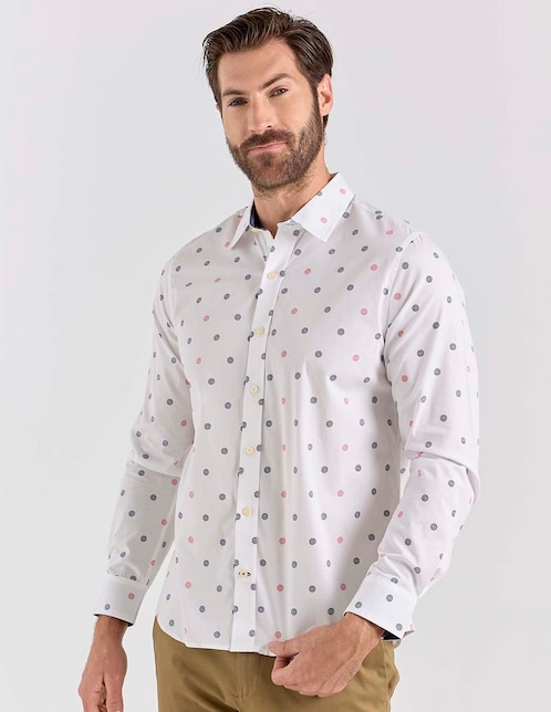 Camisa casual Weekend de algodón manga larga para hombre