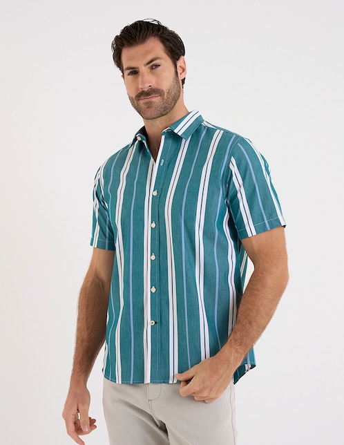 Camisa casual manga corta para hombre 1