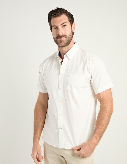 Camisa casual de algodón manga corta para hombre 1