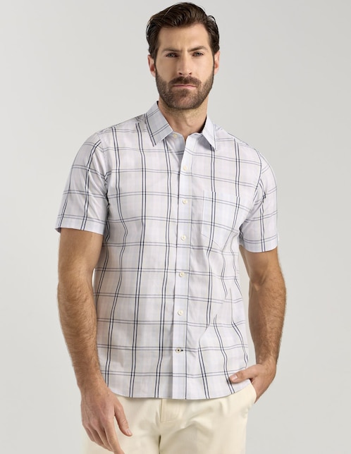 Camisa casual de algodón manga corta para hombre 1