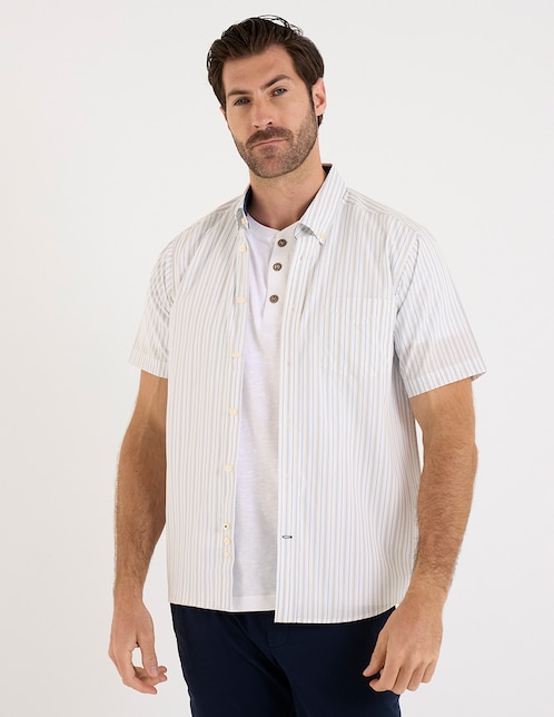 Camisa casual manga corta para hombre 1