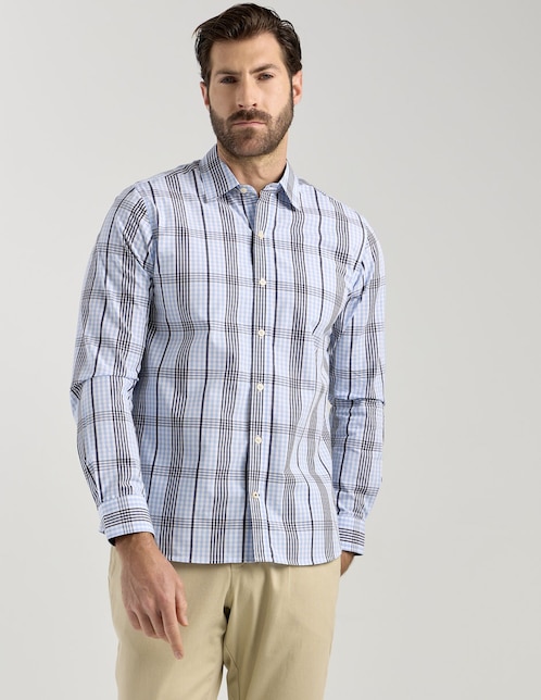 Camisa casual manga larga para hombre 1