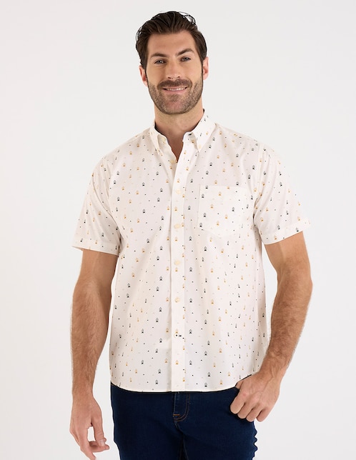 Camisa casual manga corta para hombre 1