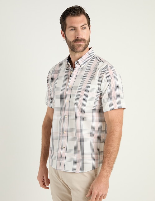 Camisa casual de algodón manga corta para hombre 1