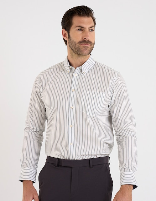 Camisa casual manga larga para hombre 1