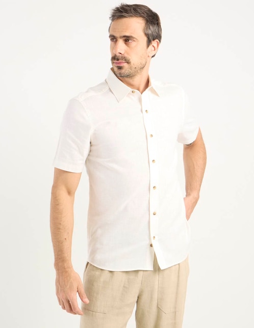 Camisa casual manga corta para hombre 1
