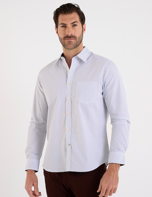 Camisa casual manga larga para hombre 1