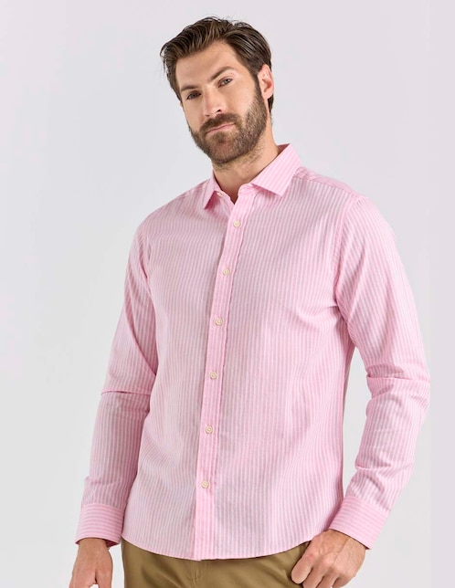 Camisa casual manga larga para hombre 1