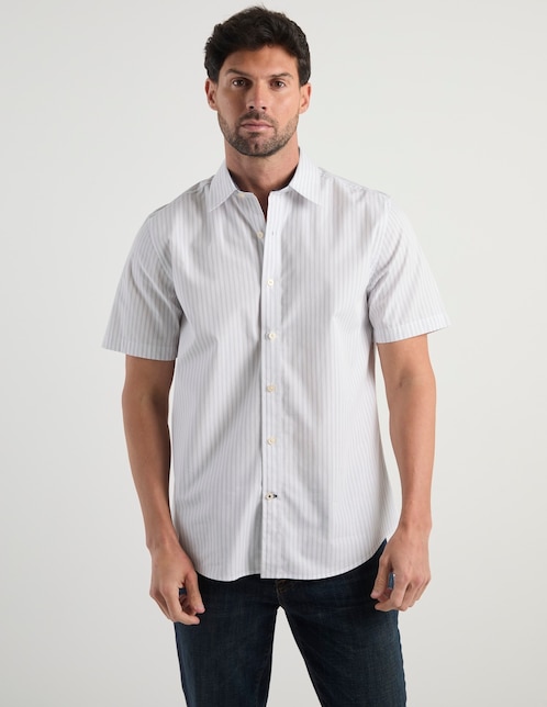 Camisa casual de algodón manga corta para hombre 1