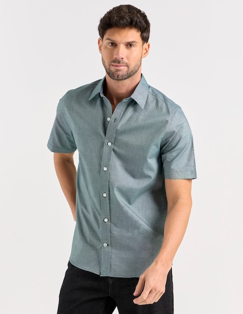 Camisa casual Weekend de algodón manga corta para hombre