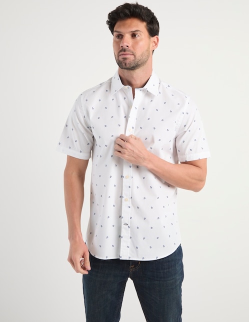 Camisa casual de algodón manga corta para hombre 1