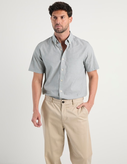Camisa casual Weekend de algodón manga corta para hombre