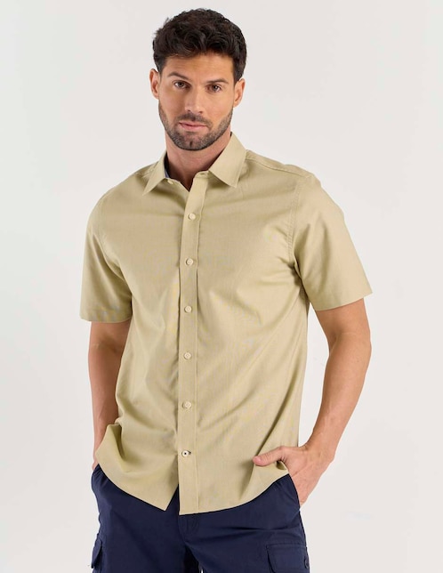 Camisa casual Weekend de algodón manga corta para hombre