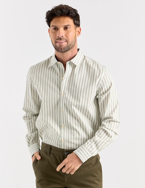 Camisa Weekend de algodón manga larga para hombre