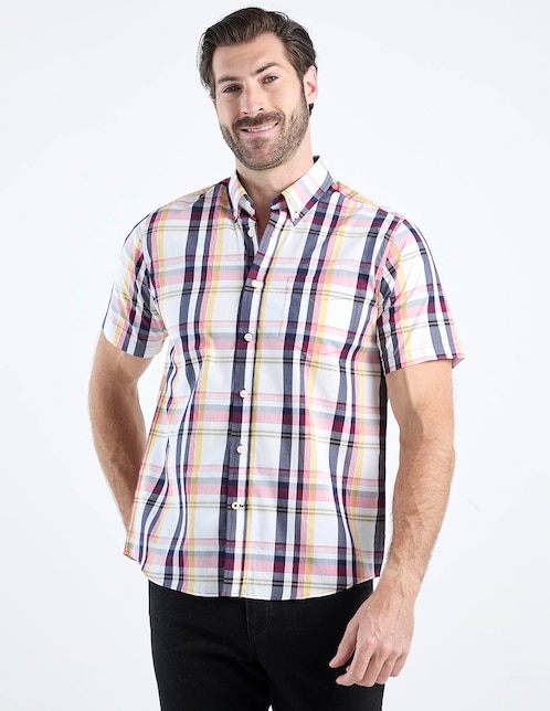 Camisa casual de algodón manga corta para hombre 1