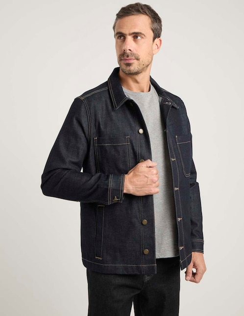 Sobrecamisa casual manga larga para hombre 1