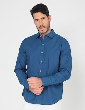 Camisa Casual Weekend Manga Larga Para Hombre