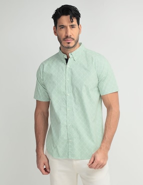 Camisa Casual Weekend De Algodón Manga Corta Para Hombre