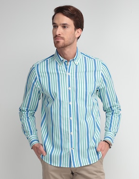 Camisa Casual Weekend De Algodón Manga Larga Para Hombre