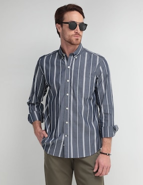 Camisa Casual Weekend De Algodón Manga Larga Para Hombre