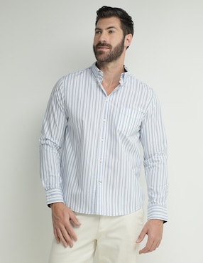 Camisa Casual Weekend De Algodón Manga Larga Para Hombre