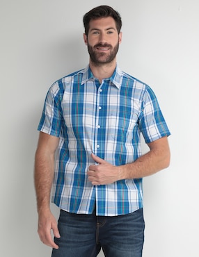 Camisa Casual Weekend De Algodón Manga Corta Para Hombre