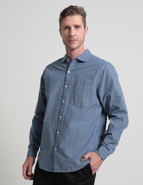 Camisa casual Weekend de algodón manga larga para hombre