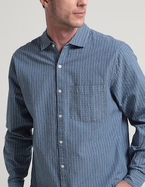 Camisa casual Weekend de algodón manga larga para hombre