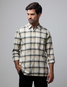 Camisa Casual Weekend Manga Larga Para Hombre