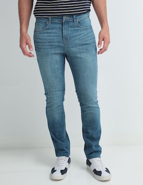 Jeans Slim Weekend Lavado Claro Para Hombre