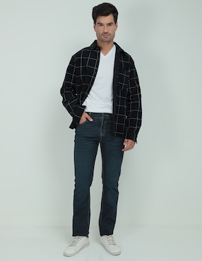 Jeans Straight Weekend Deslavado Para Hombre