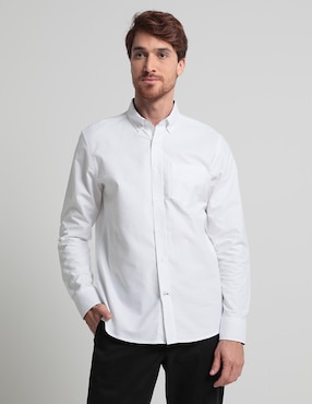 Camisa Casual Weekend De Algodón Manga Larga Para Hombre