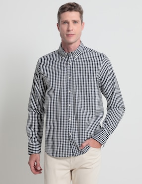 Camisa Casual Weekend De Algodón Manga Larga Para Hombre