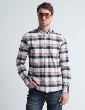 Camisa Casual Weekend Manga Larga Para Hombre