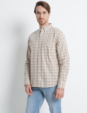 Camisa Casual Weekend De Algodón Manga Larga Para Hombre