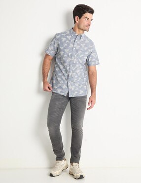 Camisa casual Weekend de algodón manga corta para hombre