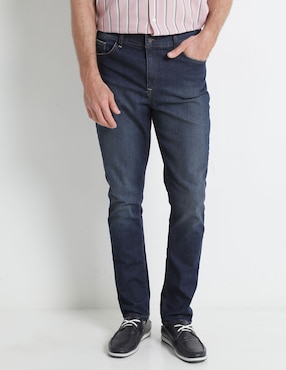 Jeans Straight Weekend Deslavado Para Hombre