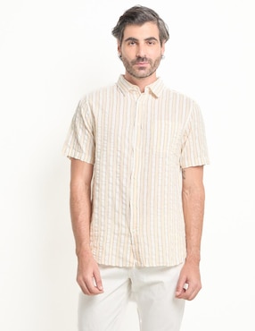 Camisa casual Weekend de algodón manga corta para hombre