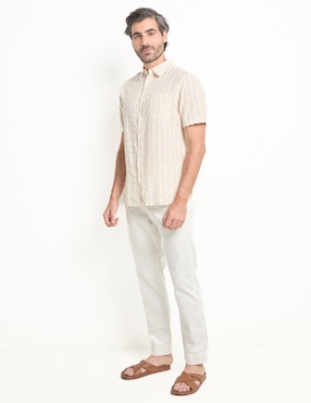 Camisa casual Weekend de algodón manga corta para hombre