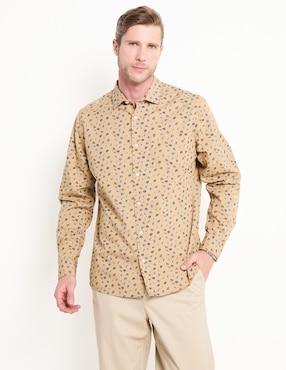 Camisa casual Weekend de algodón manga larga para hombre