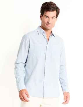 Camisa casual Weekend de algodón manga larga para hombre