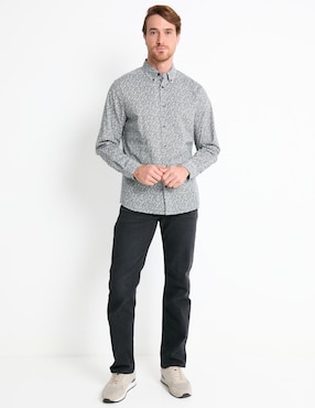 Camisa casual Weekend de algodón manga larga para hombre