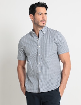 Camisa Casual Weekend De Algodón Manga Corta Para Hombre