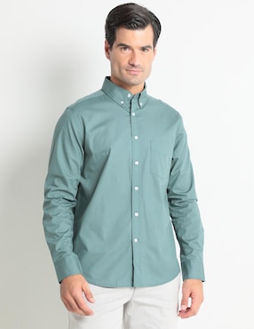 Camisa Casual Weekend De Algodón Manga Larga Para Hombre