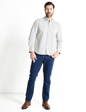 Jeans straight Weekend lavado obscuro para hombre