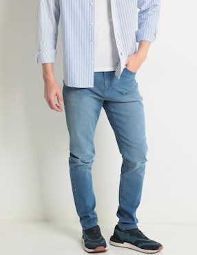 Jeans Straight Weekend Lavado Claro Para Hombre