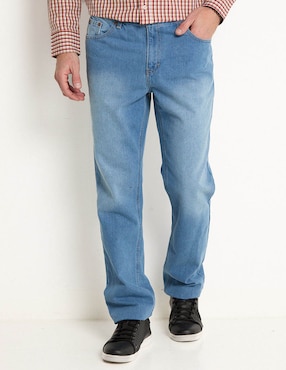 Jeans Straight Weekend Deslavado Para Hombre