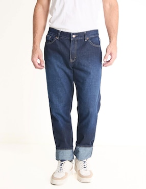 Jeans Straight Weekend Lavado Stone Wash Para Hombre