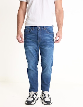 Jeans Straight Weekend Lavado Stone Wash Para Hombre