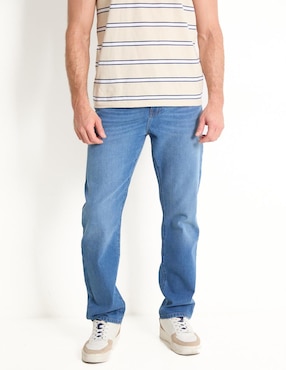 Jeans Straight Weekend Lavado Claro Para Hombre